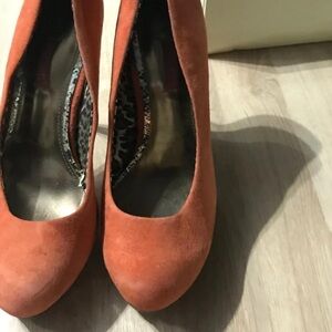Next Orange Suede Women's Heels